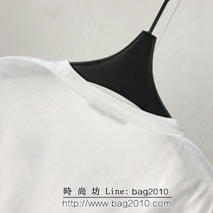 BURBERRY巴寶莉 19ss限量版 kingdom系列 歐洲專櫃同款 白色絲光棉 男款短袖 ydi2180